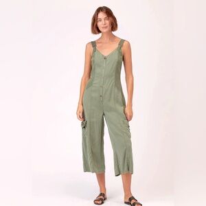 XCVI Pembroke Cargo Crop Jumpsuit Hillside pigment